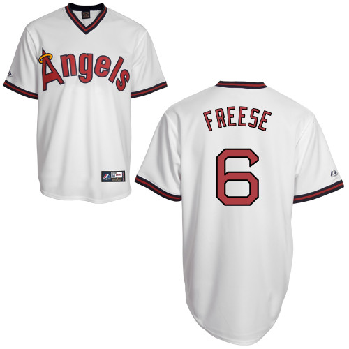 David Freese #6 MLB Jersey-Los Angeles Angels of Anaheim Men's Authentic Cooperstown White Baseball Jersey